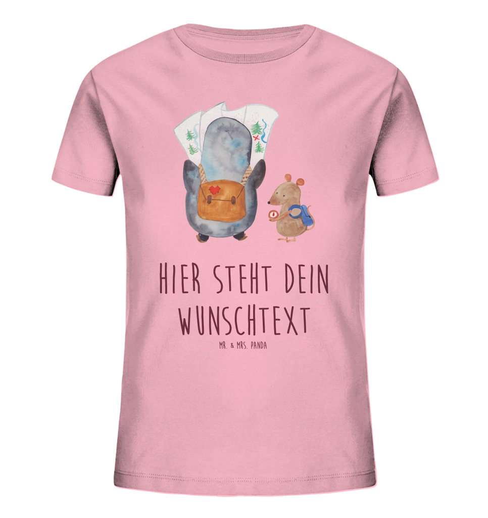 Personalisiertes Kinder T-Shirt Pinguin & Maus Wanderer Personalisiertes Kinder T-Shirt, Pinguin, Pinguine, Abenteurer, Abenteuer, Roadtrip, Ausflug, Wanderlust, wandern