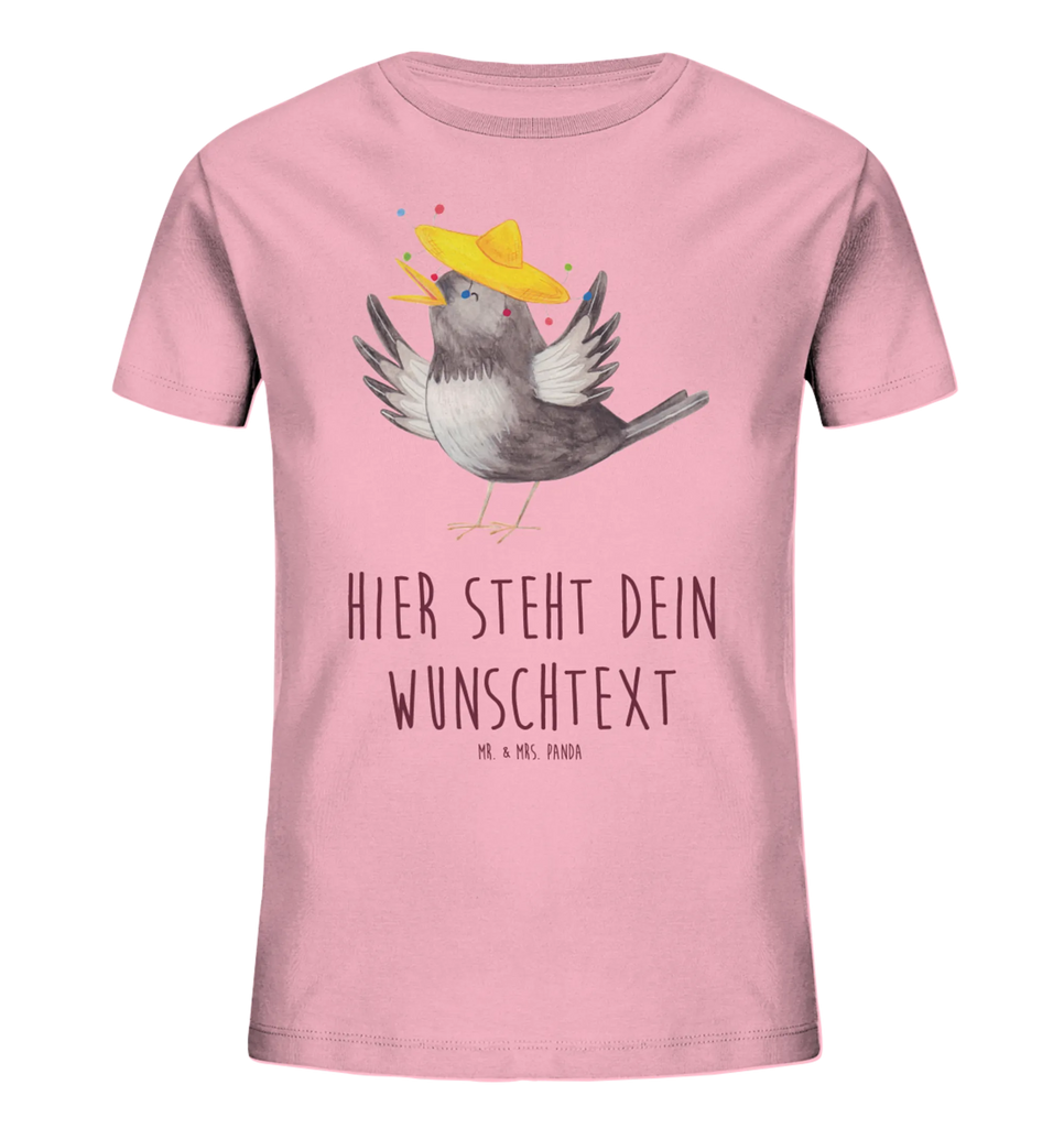 Personalisiertes Kinder T-Shirt Rabe Sombrero Personalisiertes Kinder T-Shirt, Tiermotive, Gute Laune, lustige Sprüche, Tiere, Rabe, Vogel, Vögel, Spruch positiv, fröhlich sein, glücklich sein, Glück Spruch, froh, Elster, Motivation