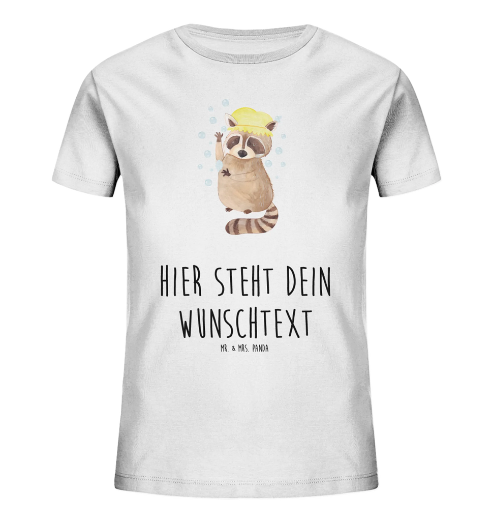 Personalisiertes Kinder T-Shirt Waschbär Personalisiertes Kinder T-Shirt, Tiermotive, Gute Laune, lustige Sprüche, Tiere, Waschbär, Tagträumen, Plan, Fröhlich, waschen, Seifenblasen