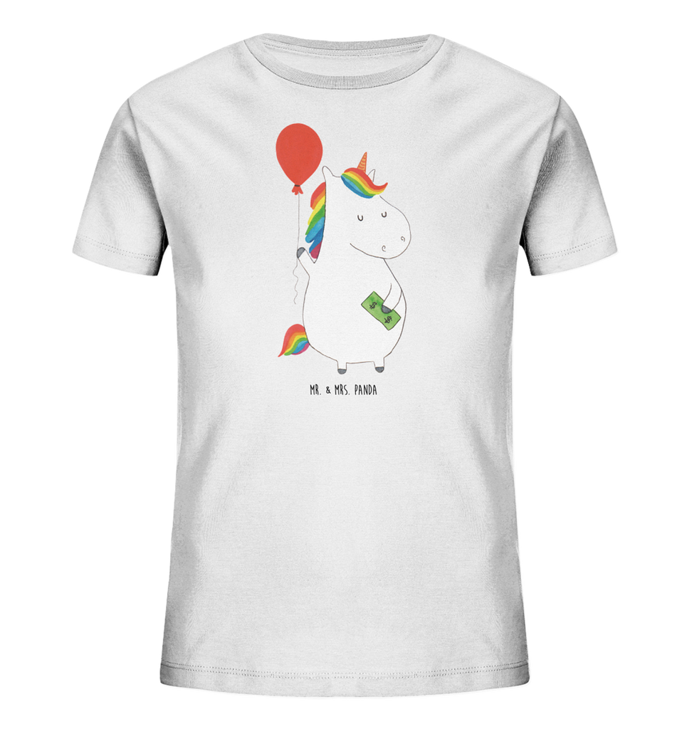 Organic Kinder T-Shirt Einhorn Luftballon Kinder T-Shirt, Kinder T-Shirt Mädchen, Kinder T-Shirt Jungen, Einhorn, Einhörner, Einhorn Deko, Pegasus, Unicorn, Luftballon, Geld, Lebenslust, Freude, Geschenk, Freundin