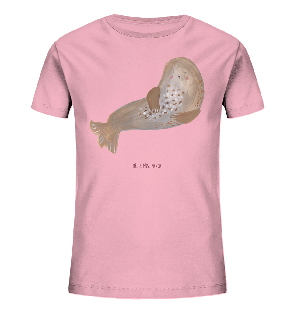 Organic Kinder T-Shirt Robbe Lachen Kinder T-Shirt, Kinder T-Shirt Mädchen, Kinder T-Shirt Jungen, Tiermotive, Gute Laune, lustige Sprüche, Tiere, Robbe, Robben, Seehund, Strand, Meerestier, Ostsee, Nordsee