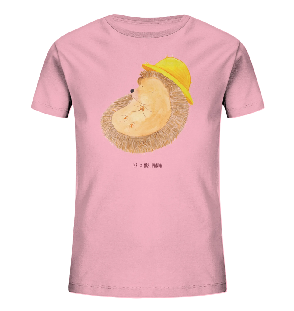 Organic Kinder T-Shirt Igel Beten Kinder T-Shirt, Kinder T-Shirt Mädchen, Kinder T-Shirt Jungen, Tiermotive, Gute Laune, lustige Sprüche, Tiere, Igel, Igel mit Hut, Sonnenhut, Gott, Amen, beten, Leben, Dankbarkeit, Dankbar sein, dankbar, genießen