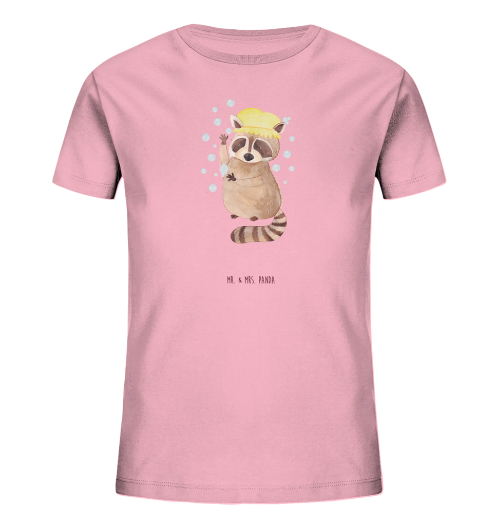 Organic Kinder T-Shirt Waschbär Kinder T-Shirt, Kinder T-Shirt Mädchen, Kinder T-Shirt Jungen, Tiermotive, Gute Laune, lustige Sprüche, Tiere, Waschbär, Tagträumen, Plan, Fröhlich, waschen, Seifenblasen