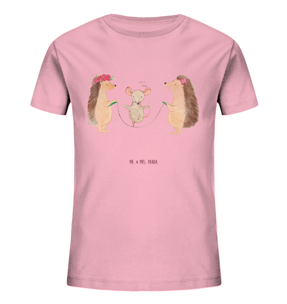 Organic Kinder T-Shirt Igel Seilhüpfen Kinder T-Shirt, Kinder T-Shirt Mädchen, Kinder T-Shirt Jungen, Tiermotive, Gute Laune, lustige Sprüche, Tiere, Igel, Maus, Seilspringen, Seilhüpfen, Kinder, Kindergarten