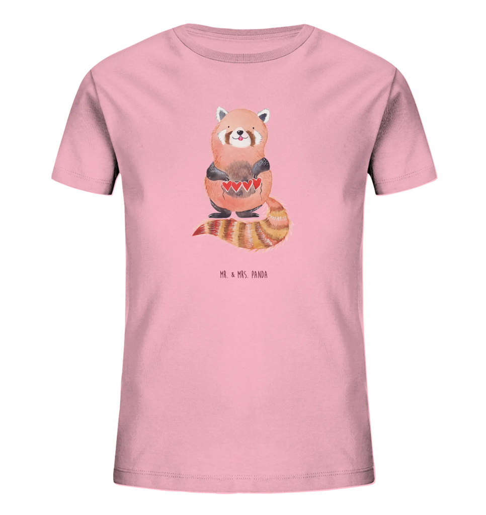 Organic Kinder T-Shirt Roter Panda Kinder T-Shirt, Kinder T-Shirt Mädchen, Kinder T-Shirt Jungen, Tiermotive, Gute Laune, lustige Sprüche, Tiere, Panda, Liebe, Rot, Herz, Liebling, Lieblingsmensch