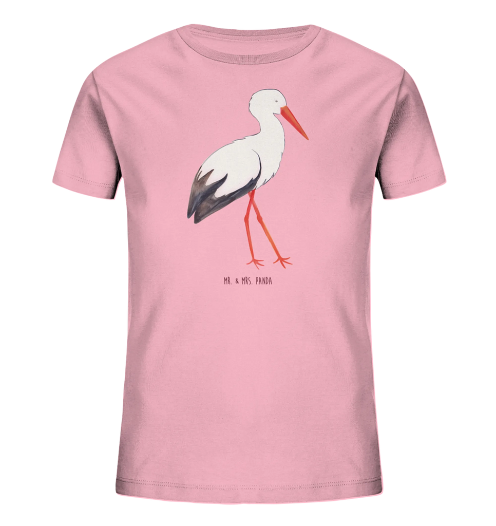 Organic Kinder T-Shirt Storch Kinder T-Shirt, Kinder T-Shirt Mädchen, Kinder T-Shirt Jungen, Tiermotive, Gute Laune, lustige Sprüche, Tiere, Storch, Störche, Schwangerschaft, Geburt, Mutter, Mütter, Mutter werden, Schwanger, Babybauch, Baby