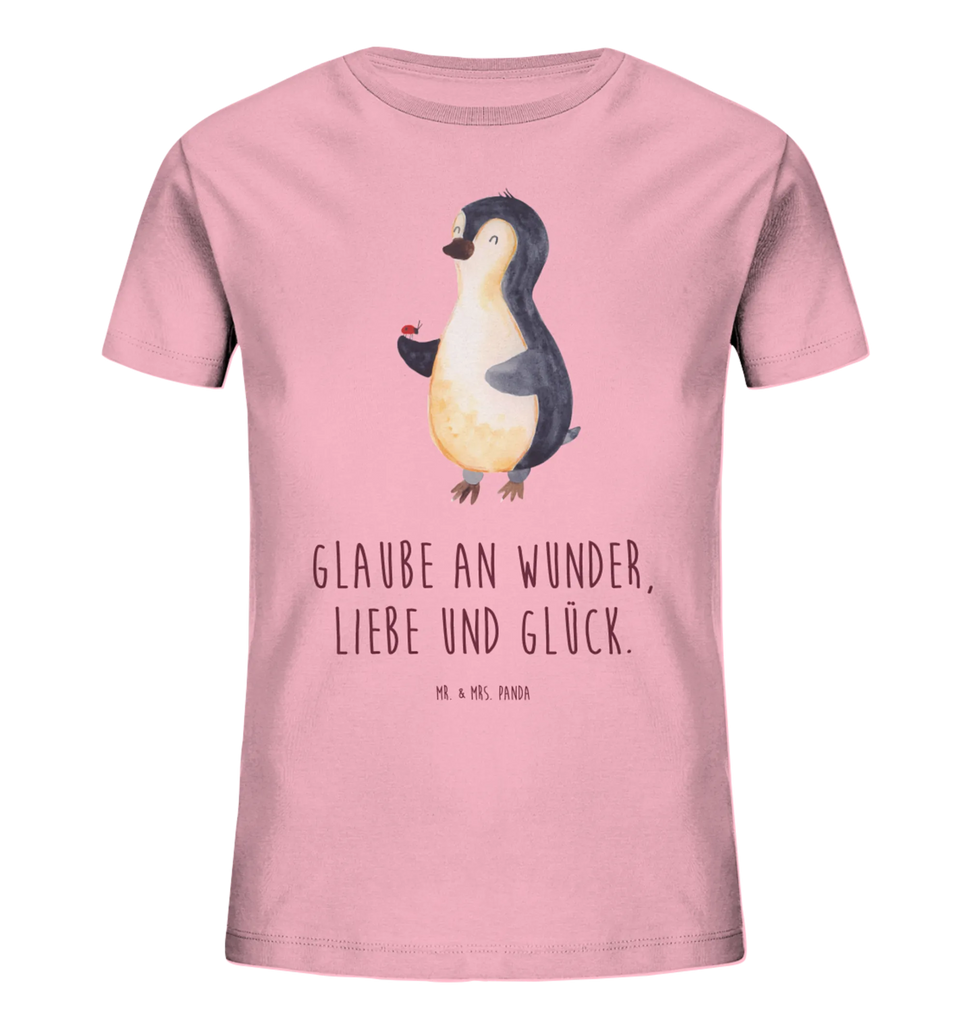 Organic Kinder T-Shirt Pinguin Marienkäfer Kinder T-Shirt, Kinder T-Shirt Mädchen, Kinder T-Shirt Jungen, Pinguin, Pinguine, Marienkäfer, Liebe, Wunder, Glück, Freude, Lebensfreude