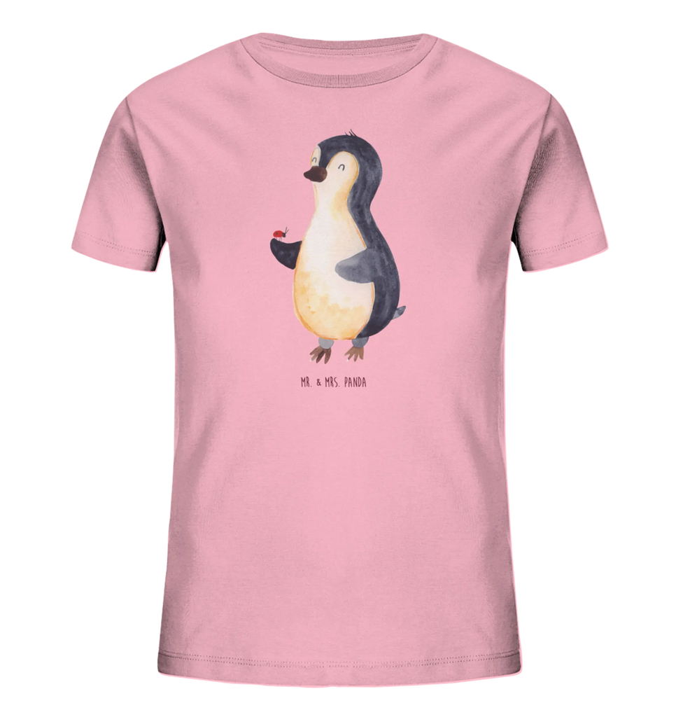 Organic Kids T-Shirt Penguin ladybug Kinder T-Shirt, Kinder T-Shirt Mädchen, Kinder T-Shirt Jungen, Pinguin, Pinguine, Marienkäfer, Liebe, Wunder, Glück, Freude, Lebensfreude
