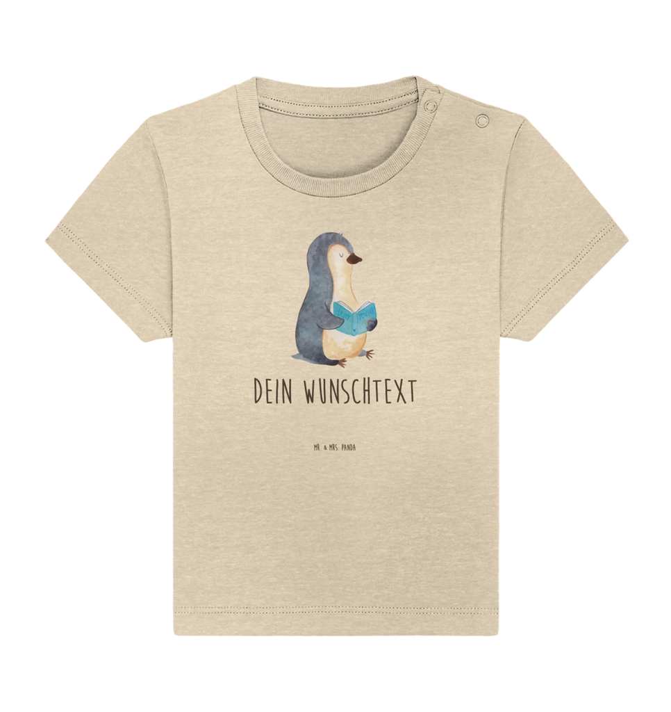 Personalisiertes Baby Shirt Pinguin Buch Personalisiertes Baby T-Shirt, Personalisiertes Jungen Baby T-Shirt, Personalisiertes Mädchen Baby T-Shirt, Personalisiertes Shirt, Pinguin, Pinguine, Buch, Lesen, Bücherwurm, Nichtstun, Faulenzen, Ferien, Urlaub, Freizeit