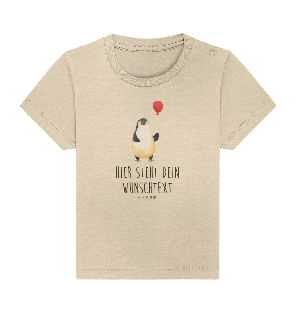 Personalisiertes Baby Shirt Pinguin Luftballon Personalisiertes Baby T-Shirt, Personalisiertes Jungen Baby T-Shirt, Personalisiertes Mädchen Baby T-Shirt, Personalisiertes Shirt, Pinguin, Pinguine, Luftballon, Tagträume, Lebenslust, Geschenk Freundin, Geschenkidee, beste Freundin, Motivation, Neustart, neues Leben, Liebe, Glück