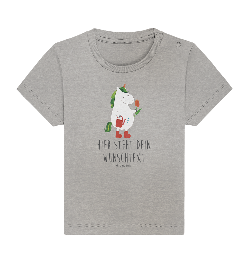 Personalisiertes Baby Shirt Einhorn Gärtner Personalisiertes Baby T-Shirt, Personalisiertes Jungen Baby T-Shirt, Personalisiertes Mädchen Baby T-Shirt, Personalisiertes Shirt, Einhorn, Einhörner, Einhorn Deko, Pegasus, Unicorn, Luftballon, Gießkanne, Giesskanne, Lebenslust, Freude, Blume, Freundin, Garten, Stiefel