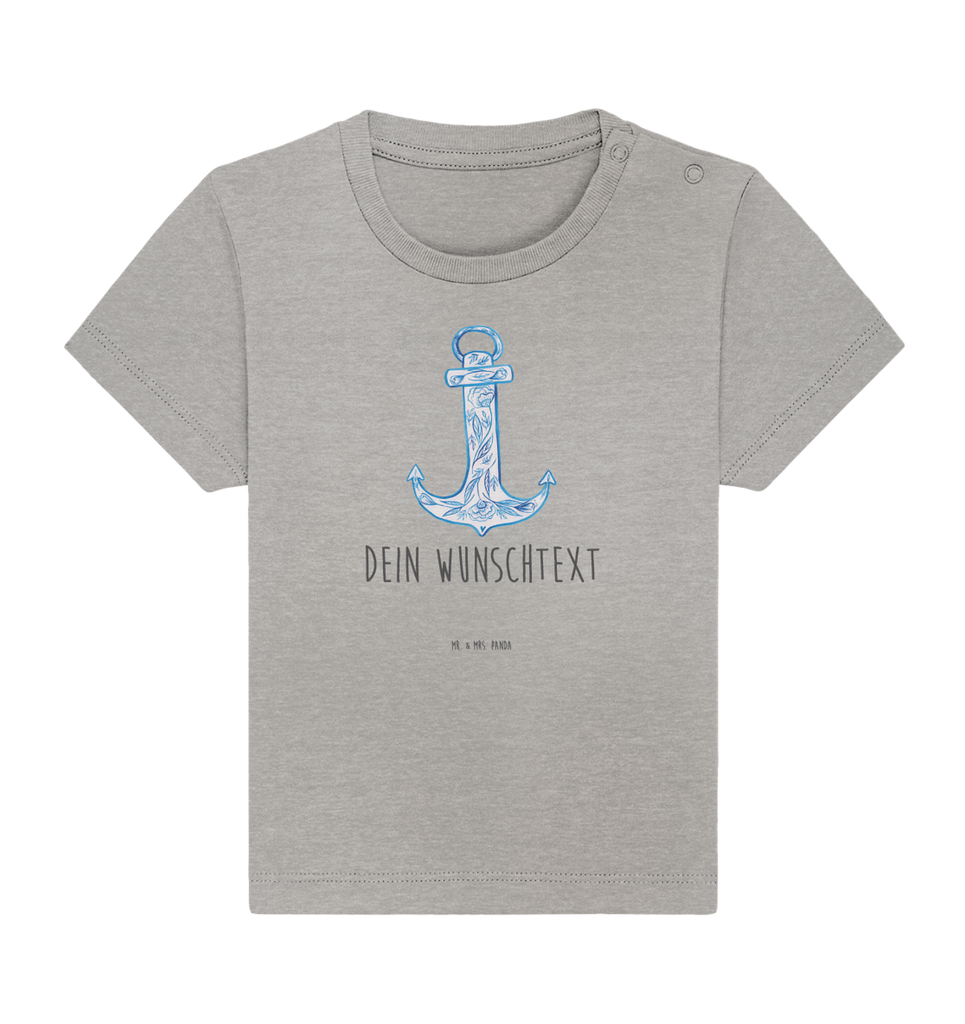 Personalisiertes Baby Shirt Anker Blau Personalisiertes Baby T-Shirt, Personalisiertes Jungen Baby T-Shirt, Personalisiertes Mädchen Baby T-Shirt, Personalisiertes Shirt, Tiermotive, Gute Laune, lustige Sprüche, Tiere