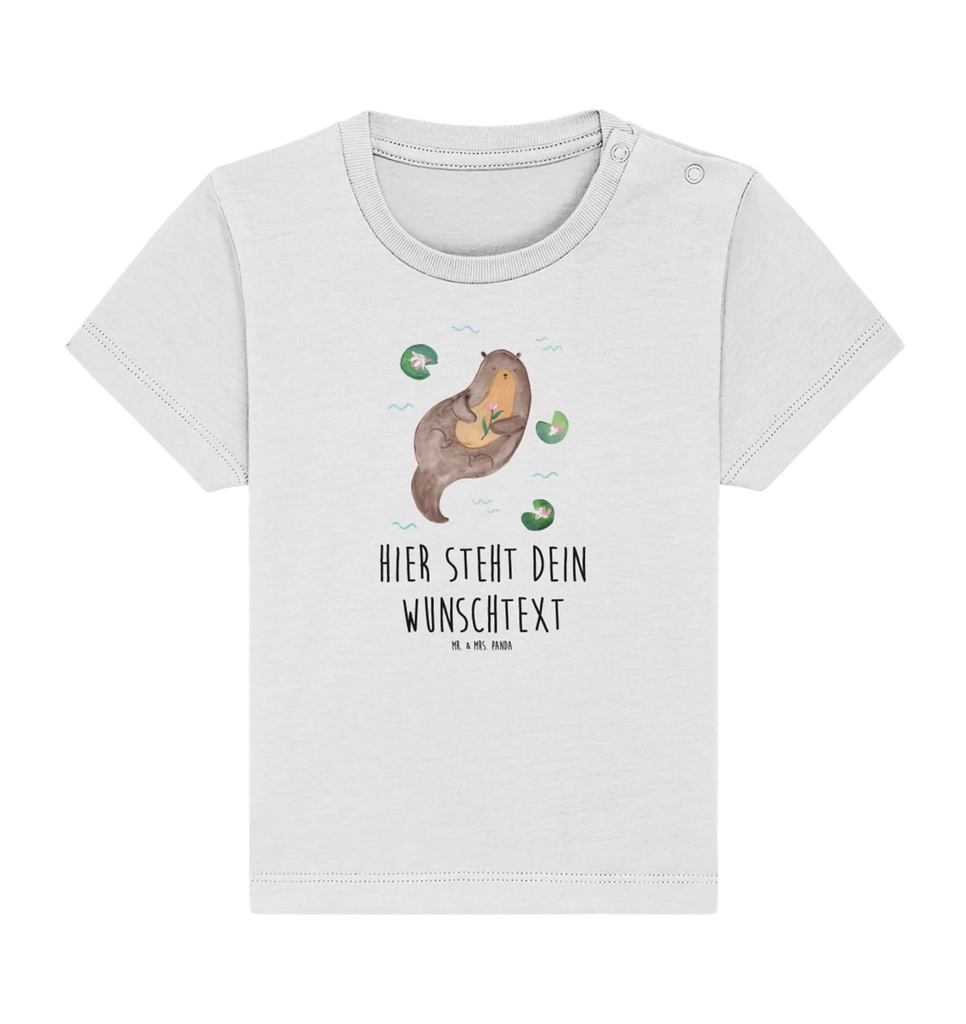 Personalisiertes Baby Shirt Otter Seerose Personalisiertes Baby T-Shirt, Personalisiertes Jungen Baby T-Shirt, Personalisiertes Mädchen Baby T-Shirt, Personalisiertes Shirt, Otter, Fischotter, Seeotter, Otter Seeotter See Otter