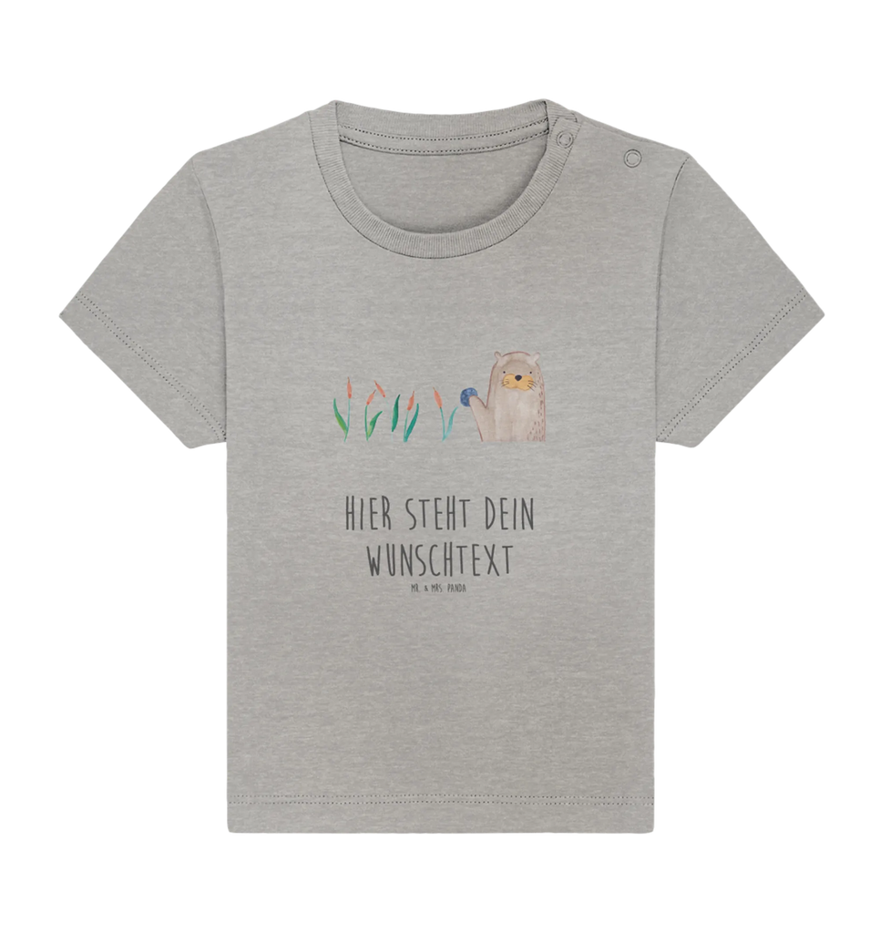 Personalisiertes Baby Shirt Otter Stein Personalisiertes Baby T-Shirt, Personalisiertes Jungen Baby T-Shirt, Personalisiertes Mädchen Baby T-Shirt, Personalisiertes Shirt, Otter, Fischotter, Seeotter, Otter Seeotter See Otter