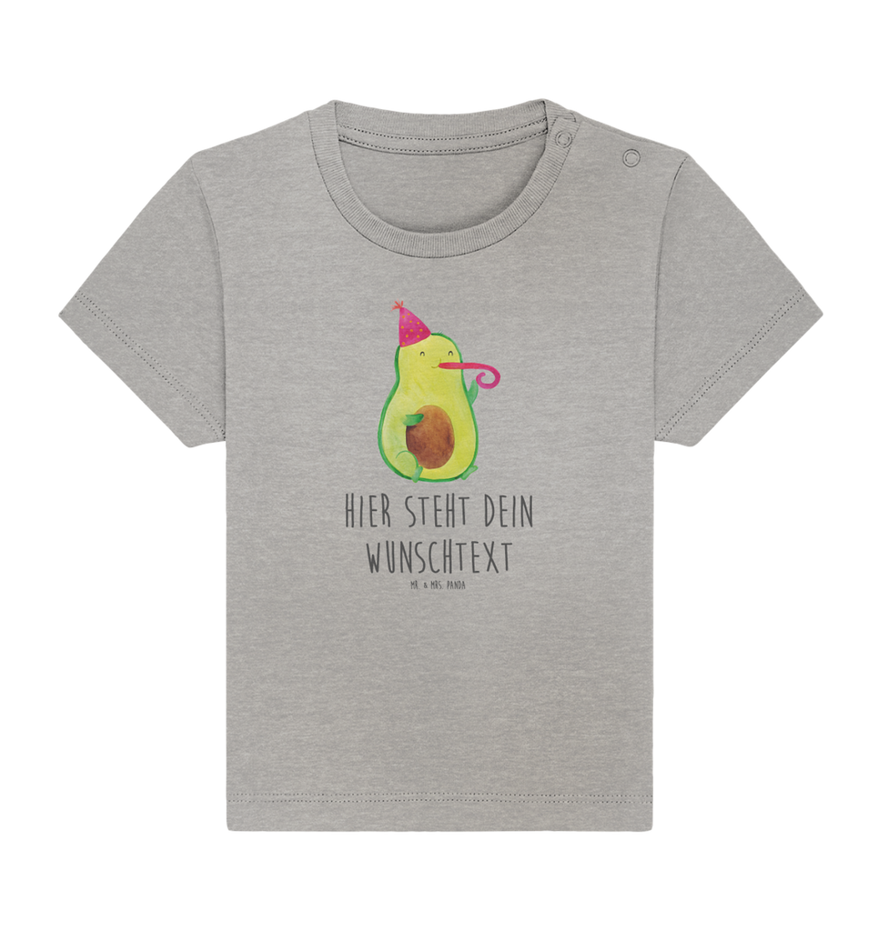 Personalisiertes Baby Shirt Avocado Feier Personalisiertes Baby T-Shirt, Personalisiertes Jungen Baby T-Shirt, Personalisiertes Mädchen Baby T-Shirt, Personalisiertes Shirt, Avocado, Veggie, Vegan, Gesund, Party, Feierlichkeit, Feier, Fete, Geburtstag, Gute Laune, Tröte