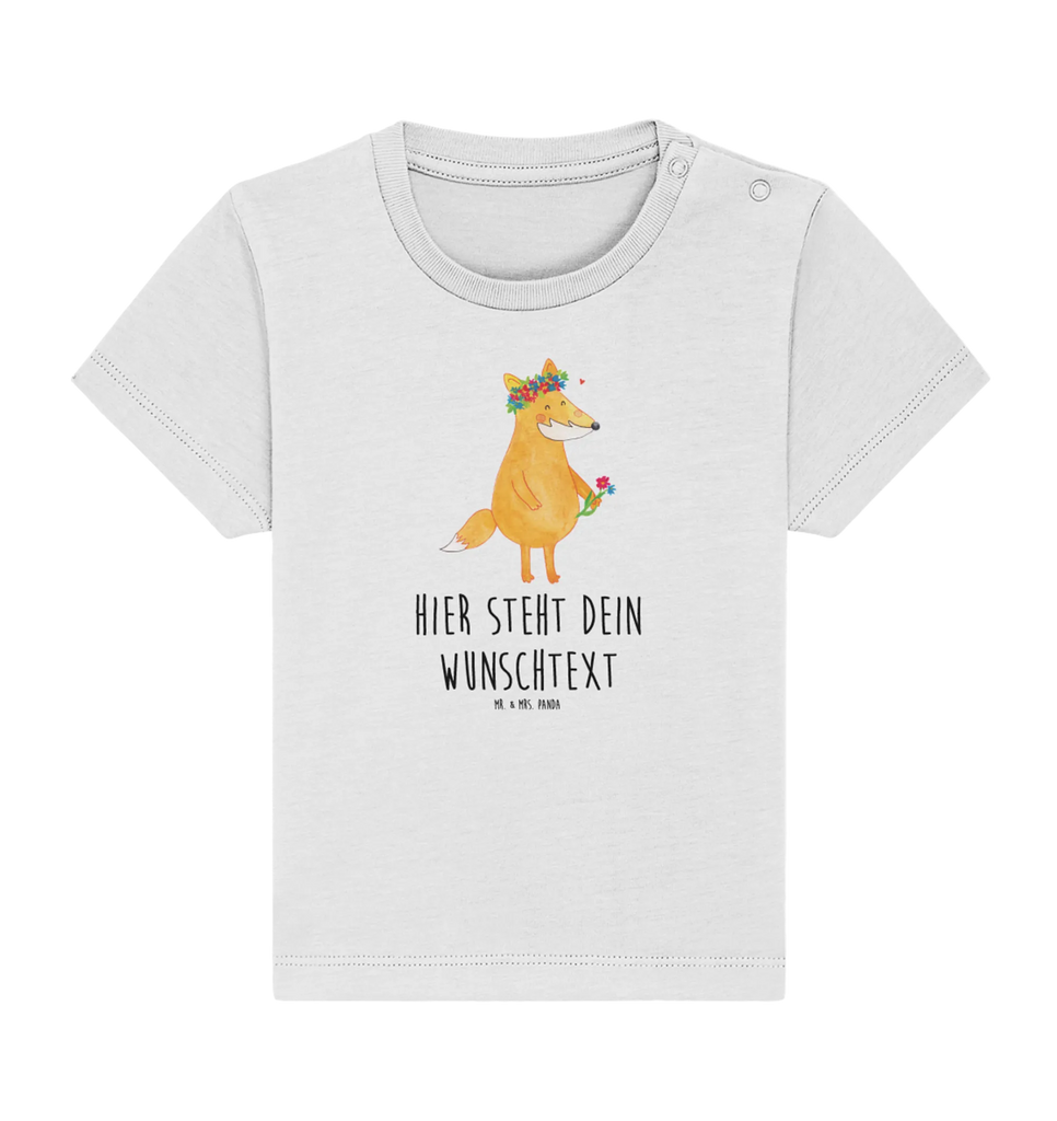 Personalisiertes Baby Shirt Fuchs Blumen Personalisiertes Baby T-Shirt, Personalisiertes Jungen Baby T-Shirt, Personalisiertes Mädchen Baby T-Shirt, Personalisiertes Shirt, Fuchs, Füchse, Fox, Liebe, Freundin, Fuchsmädchen, Blumenmädchen, Freundinnen, Liebesbeweis, Blume, Blumen, Motivation, Freude, ich, mich, Selbstliebe