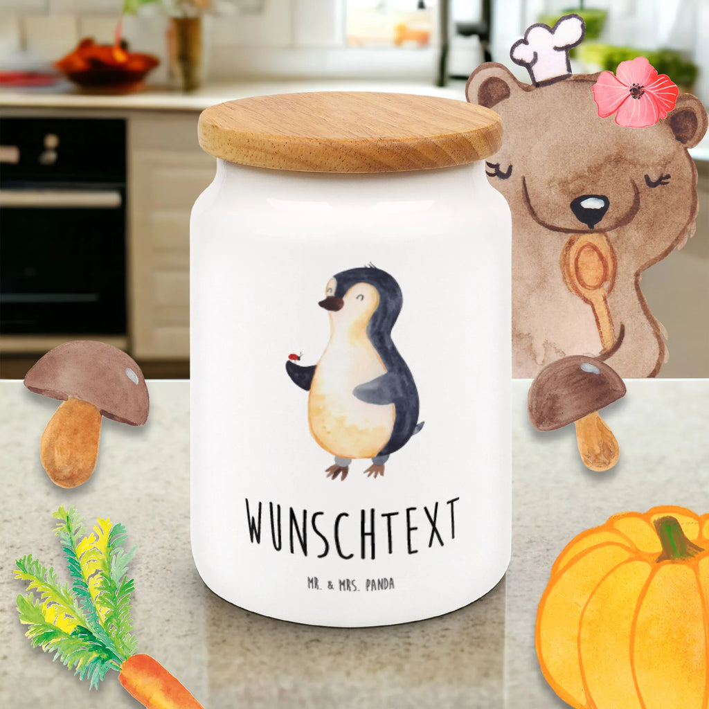 Personalisierte Vorratsdose Pinguin Marienkäfer Personalisierte Vorratsdose, Personalisierte Keksdose, Personalisierte Keramikdose, Personalisierte Leckerlidose, Personalisierte Dose, Personalisierter Vorratsbehälter, Personalisierte Aufbewahrungsdose, Pinguin, Pinguine, Marienkäfer, Liebe, Wunder, Glück, Freude, Lebensfreude