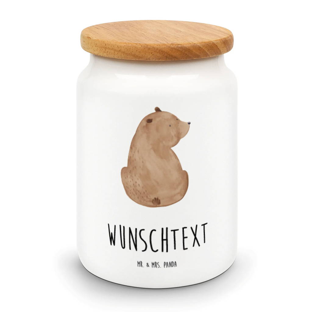 Personalisierte Vorratsdose Bär Schulterblick Personalisierte Vorratsdose, Personalisierte Keksdose, Personalisierte Keramikdose, Personalisierte Leckerlidose, Personalisierte Dose, Personalisierter Vorratsbehälter, Personalisierte Aufbewahrungsdose, Bär, Teddy, Teddybär, Selbstachtung, Weltansicht, Motivation, Bären, Bärenliebe, Weisheit