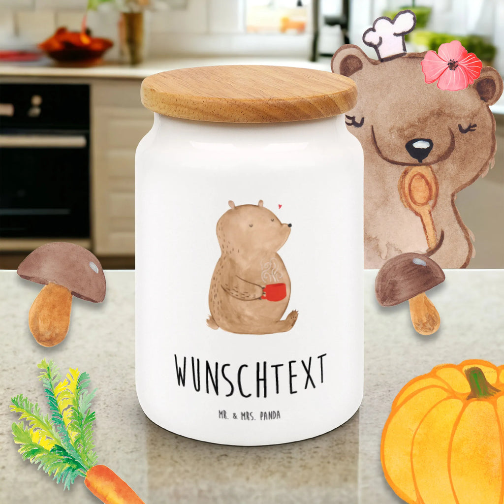 Personalisierte Vorratsdose Bär Kaffee Personalisierte Vorratsdose, Personalisierte Keksdose, Personalisierte Keramikdose, Personalisierte Leckerlidose, Personalisierte Dose, Personalisierter Vorratsbehälter, Personalisierte Aufbewahrungsdose, Bär, Teddy, Teddybär, Kaffee, Coffee, Bären, guten Morgen, Morgenroutine, Welt erobern, Welt retten, Motivation