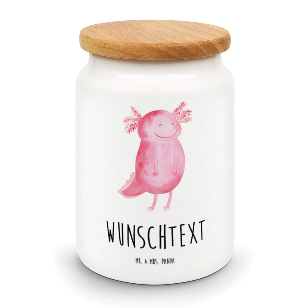 Personalisierte Vorratsdose Axolotl glücklich Personalisierte Vorratsdose, Personalisierte Keksdose, Personalisierte Keramikdose, Personalisierte Leckerlidose, Personalisierte Dose, Personalisierter Vorratsbehälter, Personalisierte Aufbewahrungsdose, Axolotl, Molch, Axolot, Schwanzlurch, Lurch, Lurche, Motivation, gute Laune