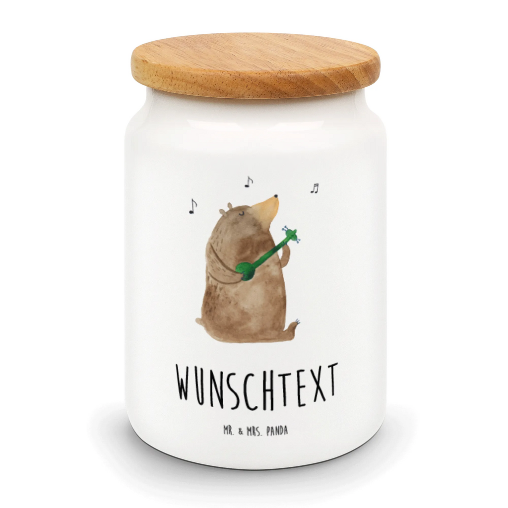 Personalized Storage Jar bear guitar Personalisierte Vorratsdose, Personalisierte Keksdose, Personalisierte Keramikdose, Personalisierte Leckerlidose, Personalisierte Dose, Personalisierter Vorratsbehälter, Personalisierte Aufbewahrungsdose, Bär, Teddy, Teddybär