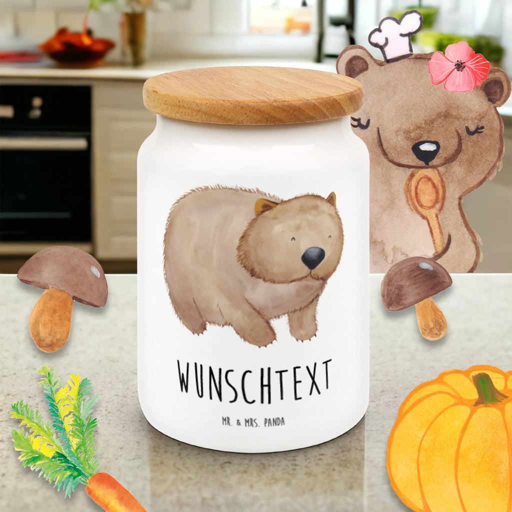 Personalisierte Vorratsdose Wombat Personalisierte Vorratsdose, Personalisierte Keksdose, Personalisierte Keramikdose, Personalisierte Leckerlidose, Personalisierte Dose, Personalisierter Vorratsbehälter, Personalisierte Aufbewahrungsdose, Tiermotive, Gute Laune, lustige Sprüche, Tiere, Wombat, Das Leben ist schön, Motivation, Spruch, Australien