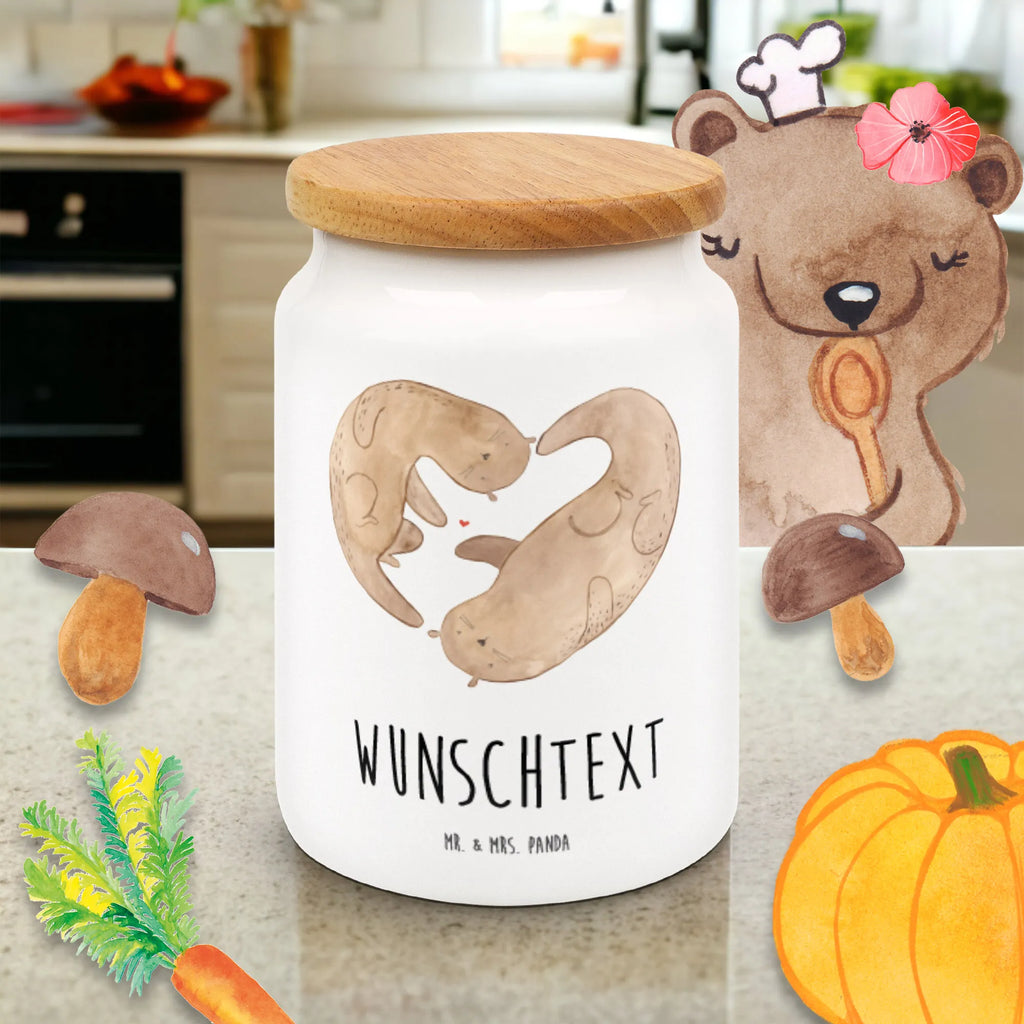 Personalisierte Vorratsdose Otter Herz Personalisierte Vorratsdose, Personalisierte Keksdose, Personalisierte Keramikdose, Personalisierte Leckerlidose, Personalisierte Dose, Personalisierter Vorratsbehälter, Personalisierte Aufbewahrungsdose, Otter, Fischotter, Seeotter, Liebe, Herz, Liebesbeweis, Liebesgeschenk, Bessere Hälfte, Love you, Jahrestag, Hochzeitstag, Verlobung, gemeinsames Leben