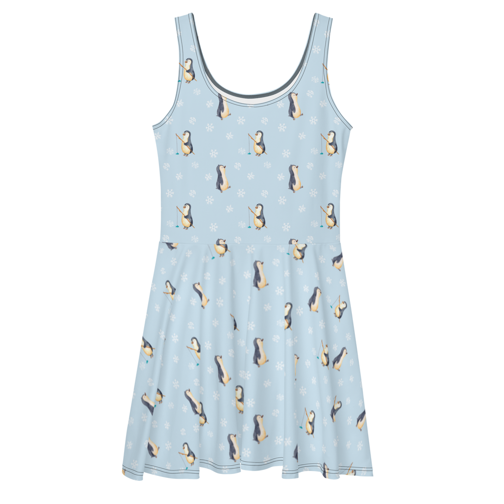 Sommerkleid Pinguin marschieren Muster Sommerkleid, Kleid, Skaterkleid, Pinguin, Pinguine, Frühaufsteher, Langschläfer, Bruder, Schwester, Familie