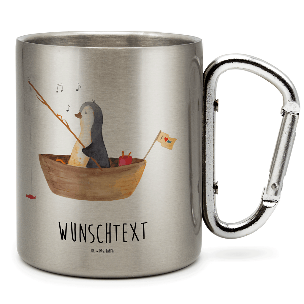 Personalisierter Edelstahlbecher Pinguin Angelboot Personalisierte Edelstahltasse, Personalisierter Edelstahlbecher, Personalisierter Outdoor Becher, Personalisierte Outdoor Tasse, Pinguin, Pinguine, Angeln, Boot, Angelboot, Lebenslust, Leben, genießen, Motivation, Neustart, Neuanfang, Trennung, Scheidung, Geschenkidee Liebeskummer