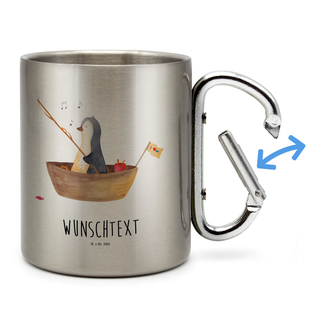 Personalisierter Edelstahlbecher Pinguin Angelboot Personalisierte Edelstahltasse, Personalisierter Edelstahlbecher, Personalisierter Outdoor Becher, Personalisierte Outdoor Tasse, Pinguin, Pinguine, Angeln, Boot, Angelboot, Lebenslust, Leben, genießen, Motivation, Neustart, Neuanfang, Trennung, Scheidung, Geschenkidee Liebeskummer