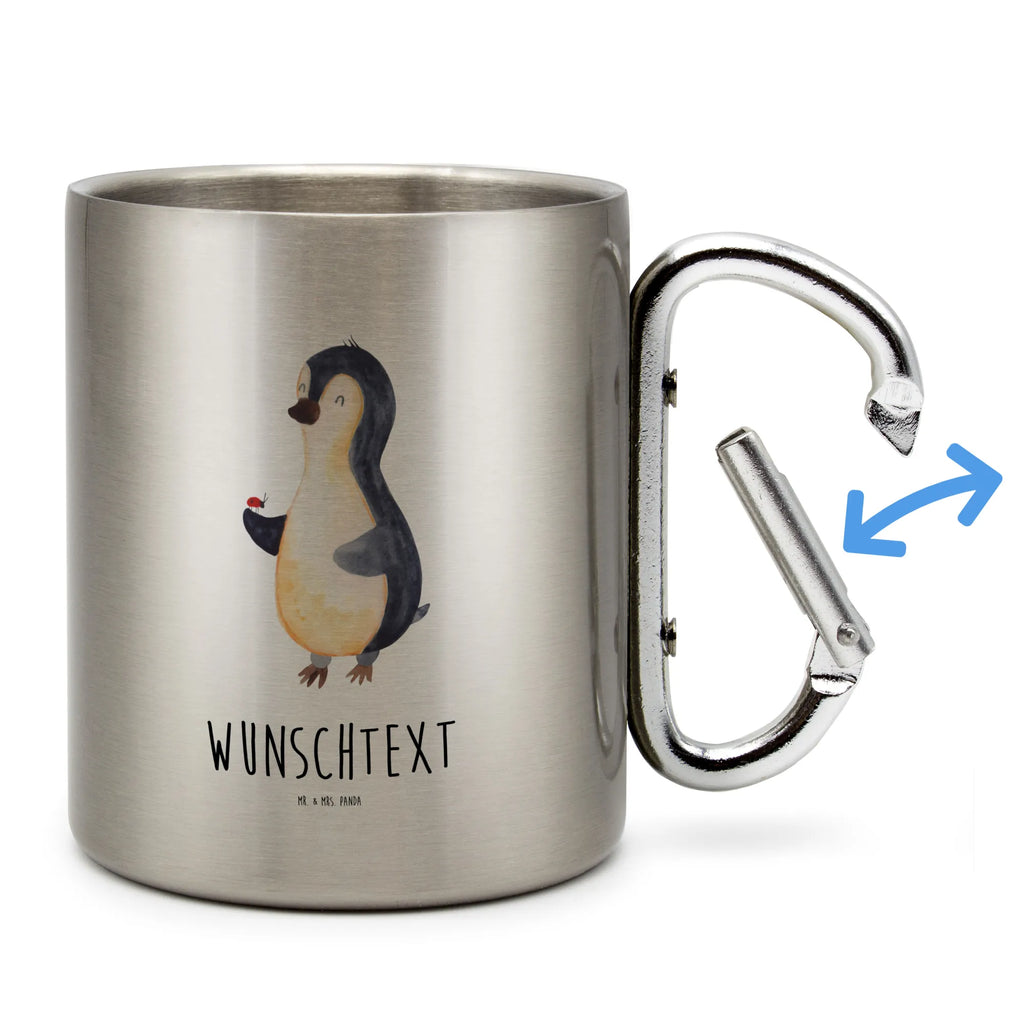 Personalisierter Edelstahlbecher Pinguin Marienkäfer Personalisierte Edelstahltasse, Personalisierter Edelstahlbecher, Personalisierter Outdoor Becher, Personalisierte Outdoor Tasse, Pinguin, Pinguine, Marienkäfer, Liebe, Wunder, Glück, Freude, Lebensfreude