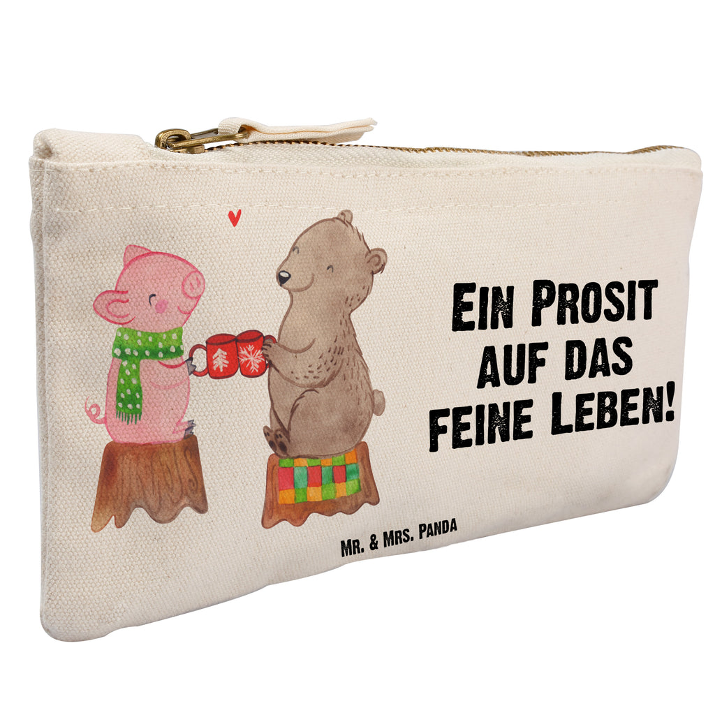 Schminktasche Glühschwein Sause Schminktasche, Kosmetiktasche, Kosmetikbeutel, Stiftemäppchen, Etui, Federmappe, Makeup, XXL, Schminketui, Kosmetiketui, Schlamperetui, Winter, Weihnachten, Weihnachtsdeko, Nikolaus, Advent, Heiligabend, Wintermotiv, Prost, Alles Gute, Weihnachtszeit, Schwein, Bär