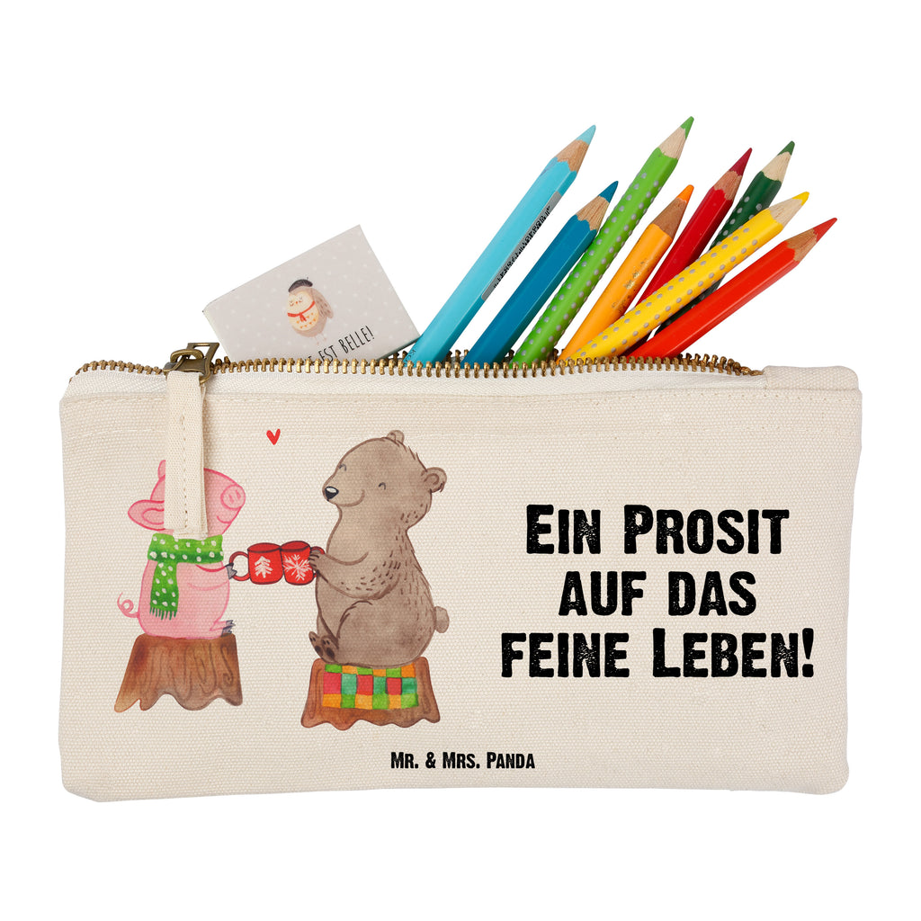 Schminktasche Glühschwein Sause Schminktasche, Kosmetiktasche, Kosmetikbeutel, Stiftemäppchen, Etui, Federmappe, Makeup, XXL, Schminketui, Kosmetiketui, Schlamperetui, Winter, Weihnachten, Weihnachtsdeko, Nikolaus, Advent, Heiligabend, Wintermotiv, Prost, Alles Gute, Weihnachtszeit, Schwein, Bär