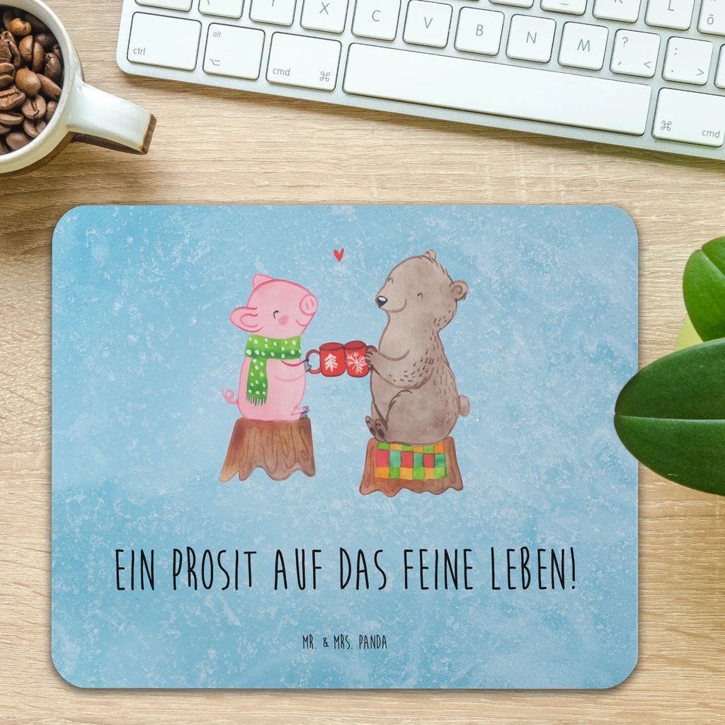 Mauspad Glühschwein Sause Mousepad, Computer zubehör, Büroausstattung, PC Zubehör, Arbeitszimmer, Mauspad, Einzigartiges Mauspad, Designer Mauspad, Mausunterlage, Mauspad Büro, Winter, Weihnachten, Weihnachtsdeko, Nikolaus, Advent, Heiligabend, Wintermotiv, Prost, Alles Gute, Weihnachtszeit, Schwein, Bär