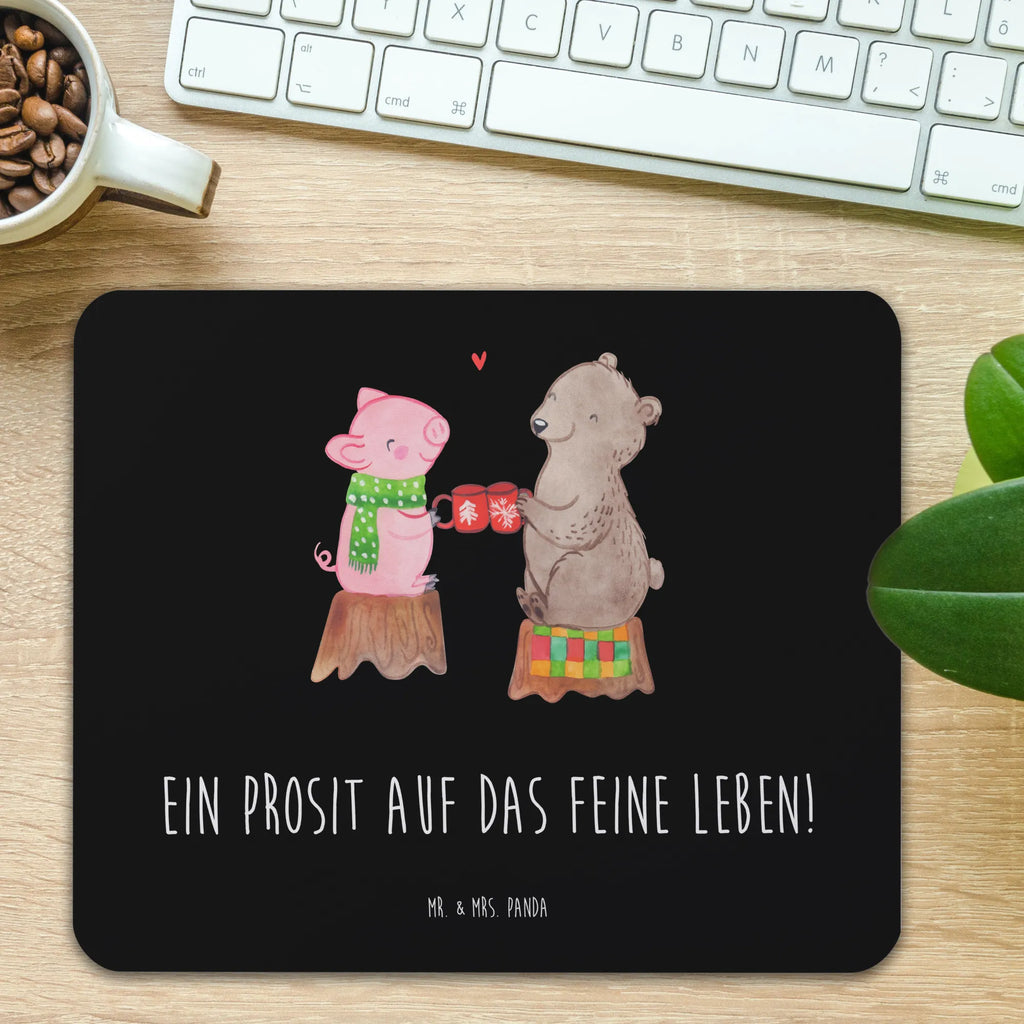 Mauspad Glühschwein Sause Mousepad, Computer zubehör, Büroausstattung, PC Zubehör, Arbeitszimmer, Mauspad, Einzigartiges Mauspad, Designer Mauspad, Mausunterlage, Mauspad Büro, Winter, Weihnachten, Weihnachtsdeko, Nikolaus, Advent, Heiligabend, Wintermotiv, Prost, Alles Gute, Weihnachtszeit, Schwein, Bär