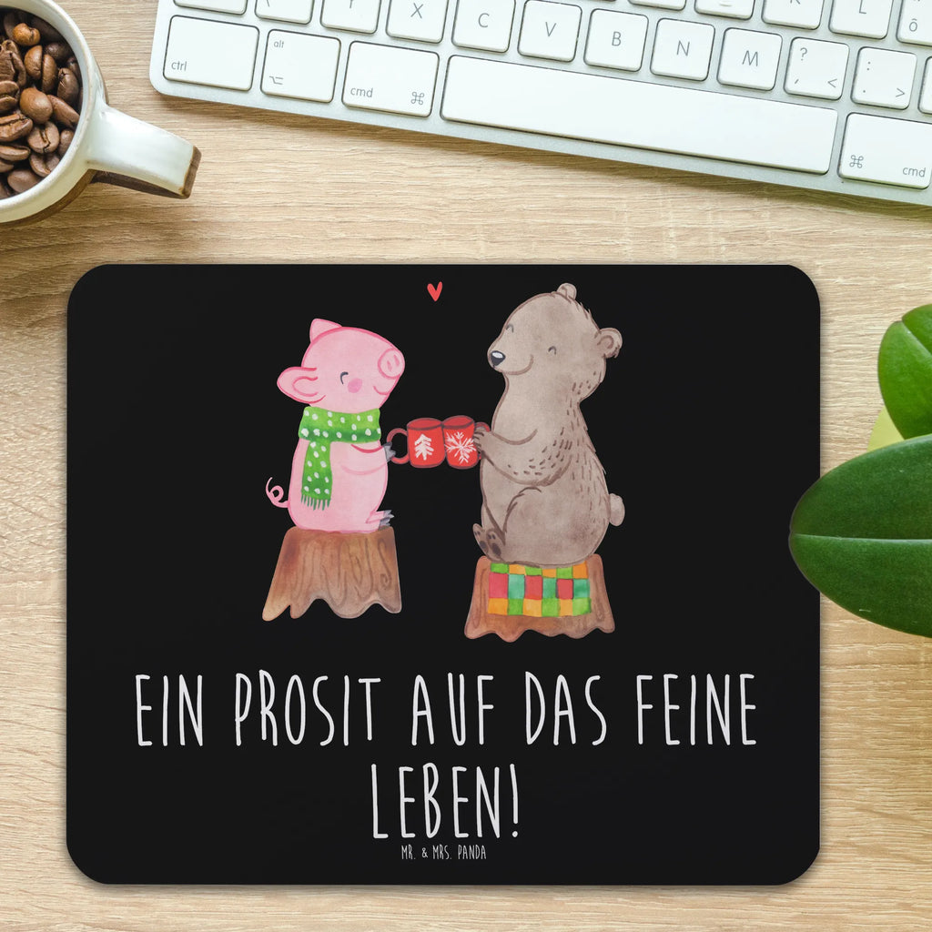 Mauspad Glühschwein Sause Mousepad, Computer zubehör, Büroausstattung, PC Zubehör, Arbeitszimmer, Mauspad, Einzigartiges Mauspad, Designer Mauspad, Mausunterlage, Mauspad Büro, Winter, Weihnachten, Weihnachtsdeko, Nikolaus, Advent, Heiligabend, Wintermotiv, Prost, Alles Gute, Weihnachtszeit, Schwein, Bär