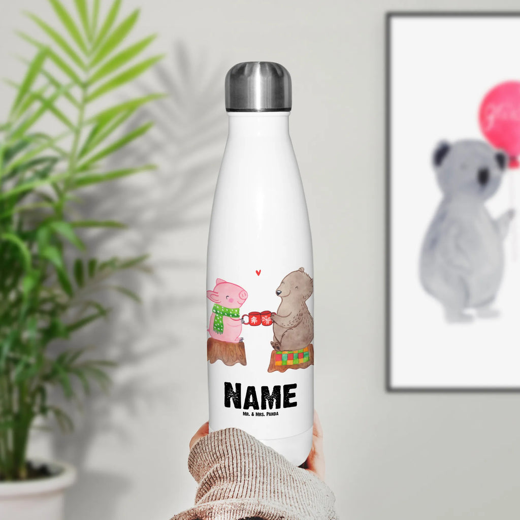 Personalisierte Thermosflasche Glühschwein Sause Personalisierte Isolierflasche, Personalisierte Thermoflasche, Personalisierte Trinkflasche, Trinkflasche Mit Namen, Wunschname, Bedrucken, Namensflasche, Winter, Weihnachten, Weihnachtsdeko, Nikolaus, Advent, Heiligabend, Wintermotiv, Prost, Alles Gute, Weihnachtszeit, Schwein, Bär