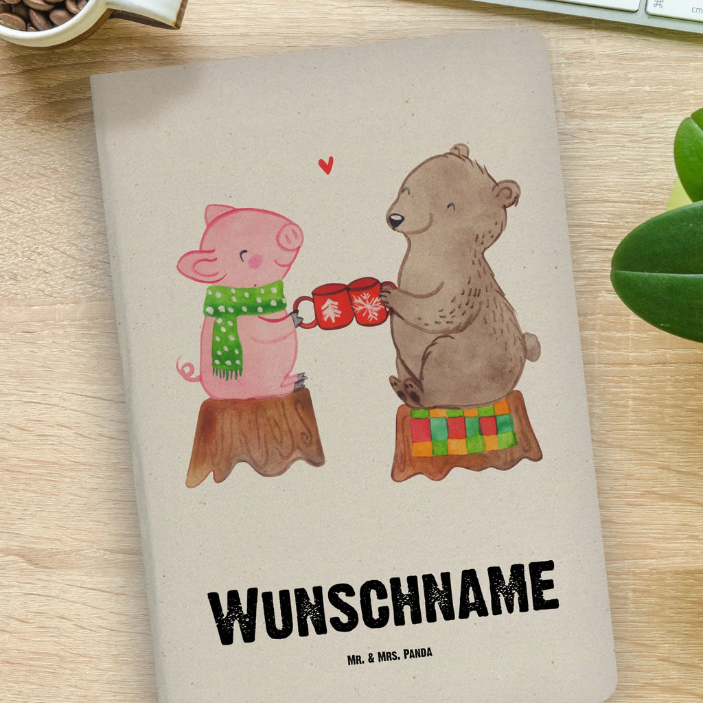 DIN A4 Personalisiertes Notizbuch Glühschwein Sause Personalisiertes Notizbuch, Notizbuch mit Namen, Notizbuch bedrucken, Personalisierung, Namensbuch, Namen, Winter, Weihnachten, Weihnachtsdeko, Nikolaus, Advent, Heiligabend, Wintermotiv, Prost, Alles Gute, Weihnachtszeit, Schwein, Bär