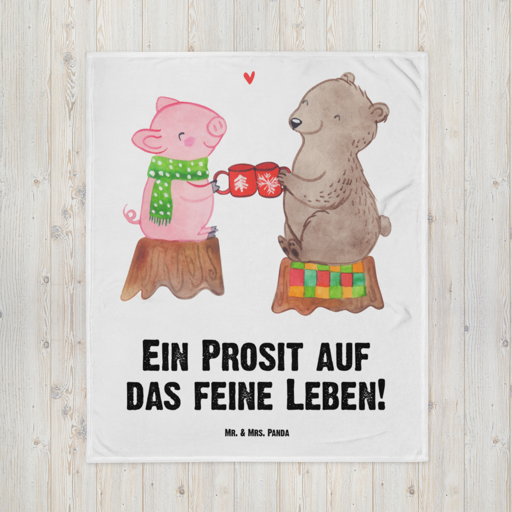 Kuscheldecke Glühschwein Sause Decke, Wohndecke, Tagesdecke, Wolldecke, Sofadecke, Winter, Weihnachten, Weihnachtsdeko, Nikolaus, Advent, Heiligabend, Wintermotiv, Prost, Alles Gute, Weihnachtszeit, Schwein, Bär