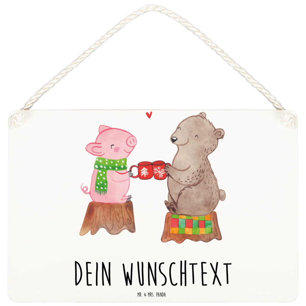 Personalisiertes Deko Schild Glühschwein Sause Dekoschild, Deko Schild, Schild, Tür Schild, Türschild, Holzschild, Wandschild, Wanddeko, Winter, Weihnachten, Weihnachtsdeko, Nikolaus, Advent, Heiligabend, Wintermotiv, Prost, Alles Gute, Weihnachtszeit, Schwein, Bär