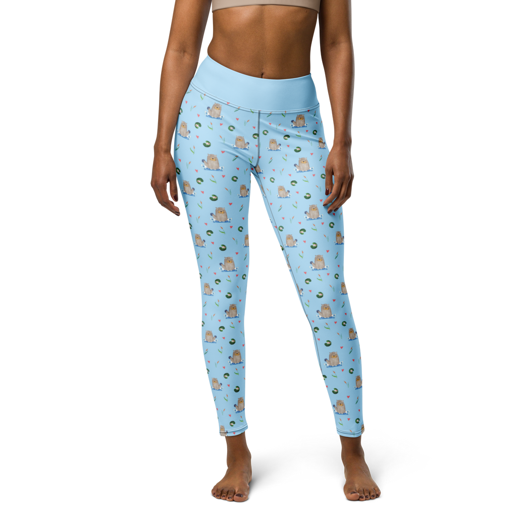 Yogahose Otter Stein Muster Yogapants, Yogaleggings, Yogaleggins, Yogahose Damen, Yogahose, Frauen, Yogahose Mädchen, Yogahose Kinder, Yogahose Herren, Yogahose Männer, Otter, Fischotter, Seeotter, Otter Seeotter See Otter