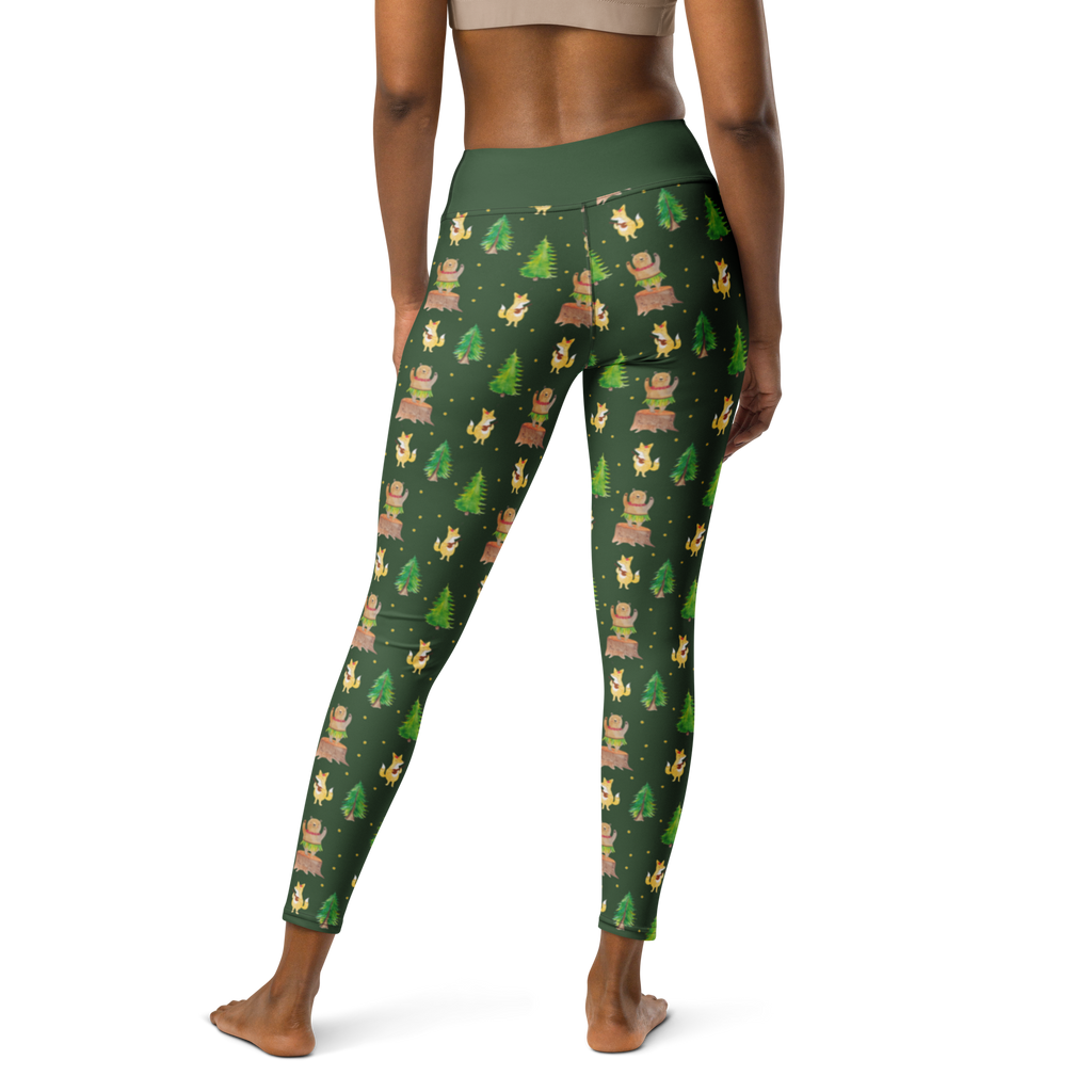 Yogahose Waldtiere Aloha Muster Yogapants, Yogaleggings, Yogaleggins, Yogahose Damen, Yogahose, Frauen, Yogahose Mädchen, Yogahose Kinder, Yogahose Herren, Yogahose Männer, Tiermotive, Gute Laune, lustige Sprüche, Tiere, Wald, Waldtiere, Musik, Aloha, Bär, Hase, Igel, Tanzen, Leben, Lachen