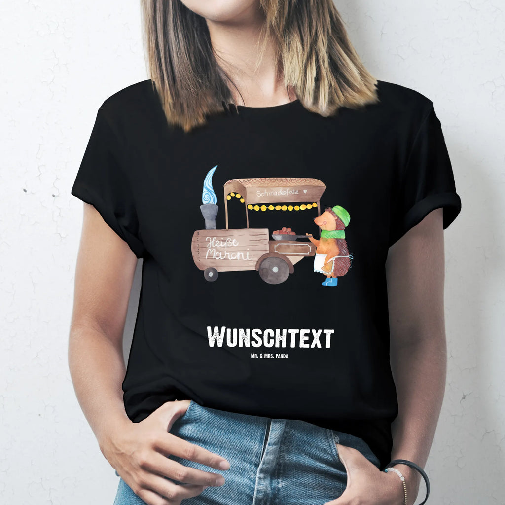 Personalisiertes T-Shirt Igel Maronen T-Shirt Personalisiert, T-Shirt mit Namen, T-Shirt mit Aufruck, Männer, Frauen, Winter, Weihnachten, Weihnachtsdeko, Nikolaus, Advent, Heiligabend, Wintermotiv, Maronen, Weihnachtsmarkt, Kastanien, Duft