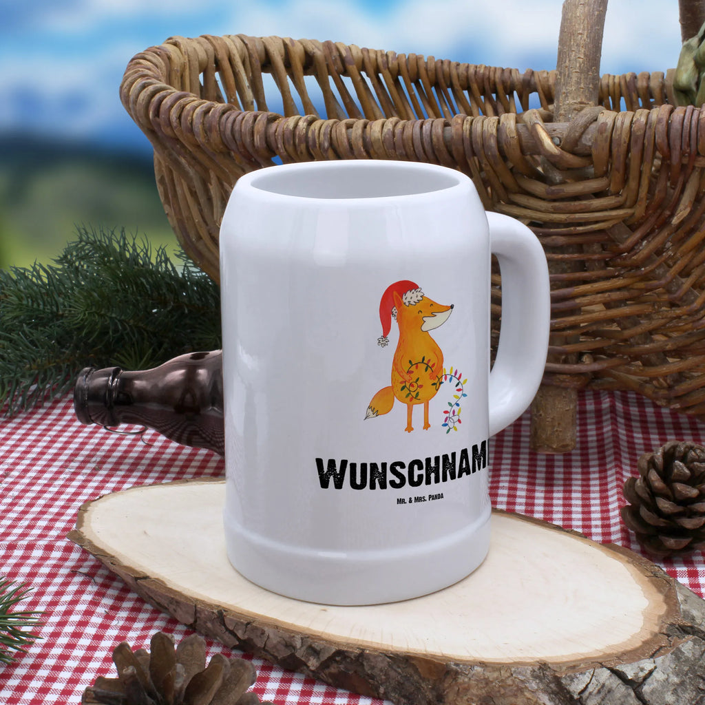 Personalisierter Bierkrug Fuchs Weihnachten Bierkrug mit Namen, Bierkrug personalisieren, Bierglas mit Namen, Personalisierung, Bedrucken, Winter, Weihnachten, Weihnachtsdeko, Nikolaus, Advent, Heiligabend, Wintermotiv, Fuchs, Füchse, Spruch schön, Geschenk Weihnachten, Weihnachtsmann, Weihnachtszeit