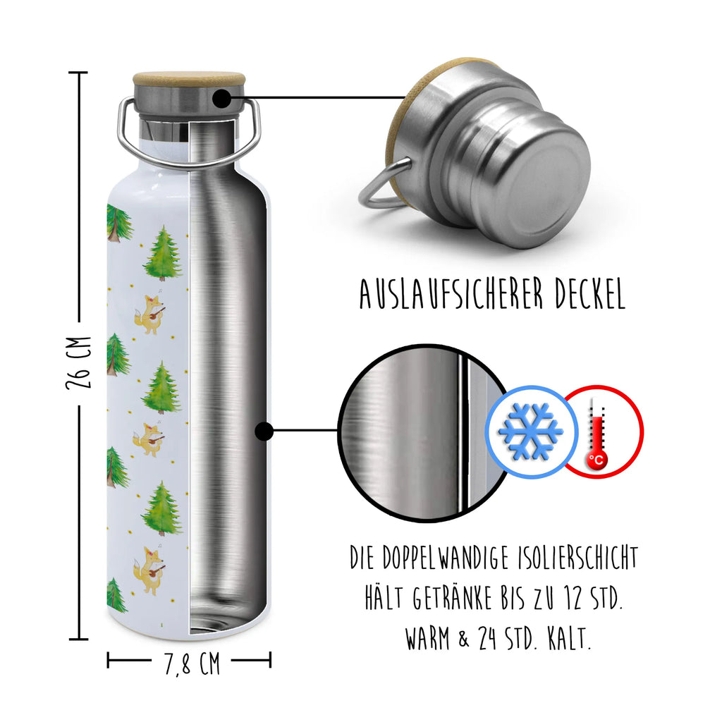 Trinkflasche Waldtiere Aloha Muster Thermosflasche, Isolierflasche, Edelstahl, Trinkflasche, isoliert, Wamrhaltefunktion, Sportflasche, Flasche zum Sport, Sportlerflasche, Tiermotive, Gute Laune, lustige Sprüche, Tiere, Wald, Waldtiere, Musik, Aloha, Bär, Hase, Igel, Tanzen, Leben, Lachen