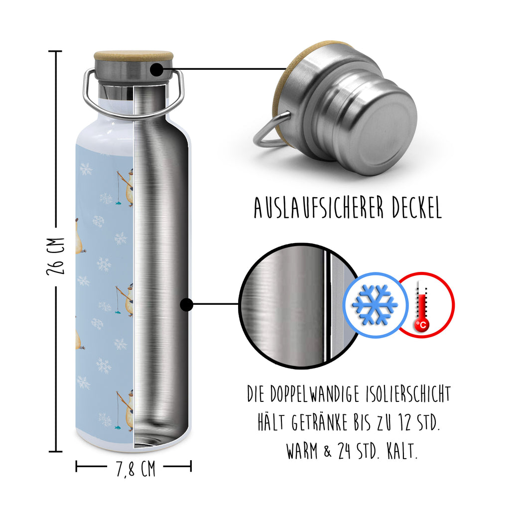 Trinkflasche Pinguin marschieren Muster Thermosflasche, Isolierflasche, Edelstahl, Trinkflasche, isoliert, Wamrhaltefunktion, Sportflasche, Flasche zum Sport, Sportlerflasche, Pinguin, Pinguine, Frühaufsteher, Langschläfer, Bruder, Schwester, Familie