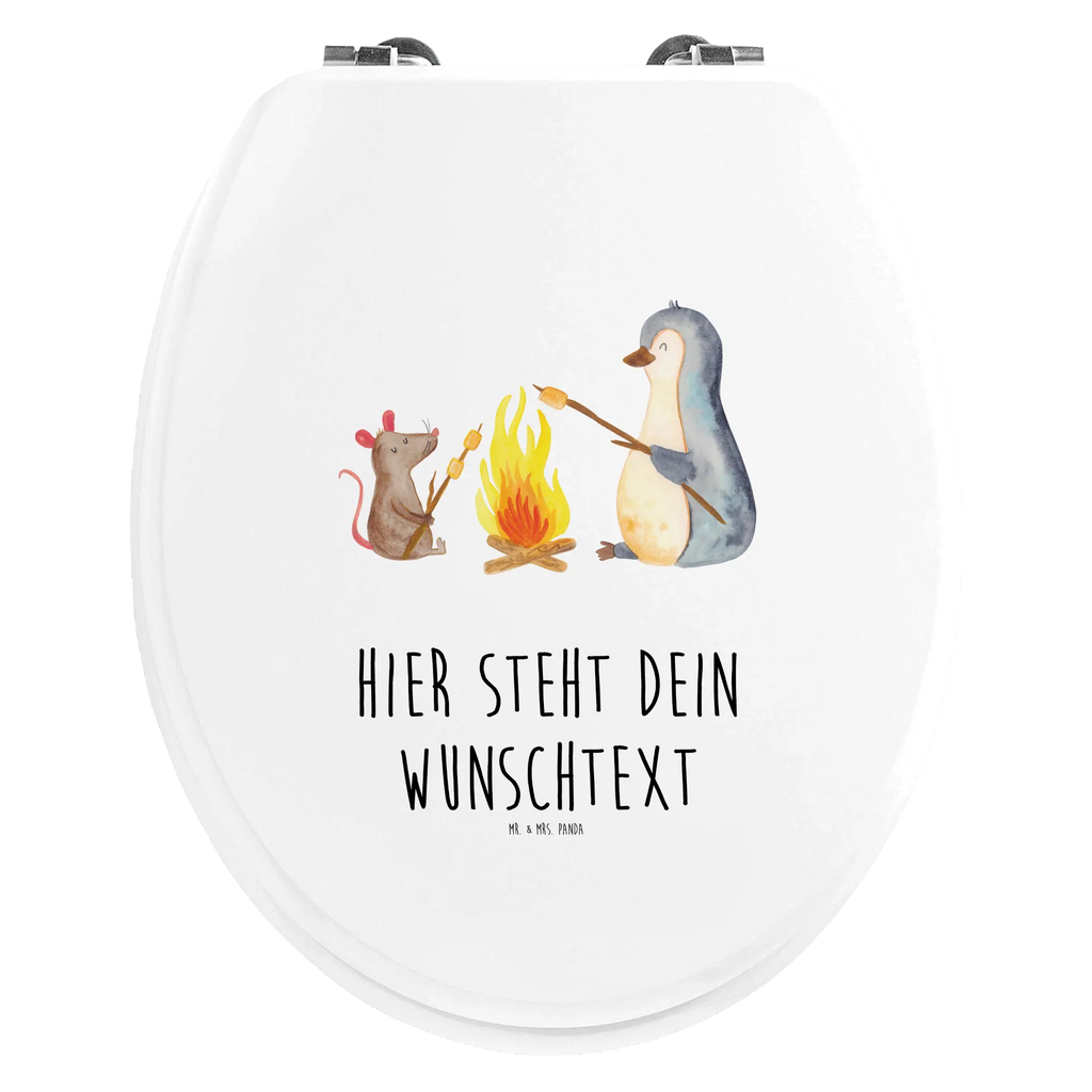 Personalisierter WC Sitz Motiv Pinguin Lagerfeuer Personalisierte Klobrille, Personalisierter Klodeckel, Personalisierter Toilettendeckel, Personalisierter WC-Sitz, Toilettendeckel mit Namen, WC Sitz mit Namen, Pinguin, Maus, Pinguine, Lagerfeuer, Leben, Arbeit, Job, Motivation, Büro, Büroalltag, Lebensspruch, Lebensmotivation, Neustart, Liebe, grillen, Feuer, Marshmallows