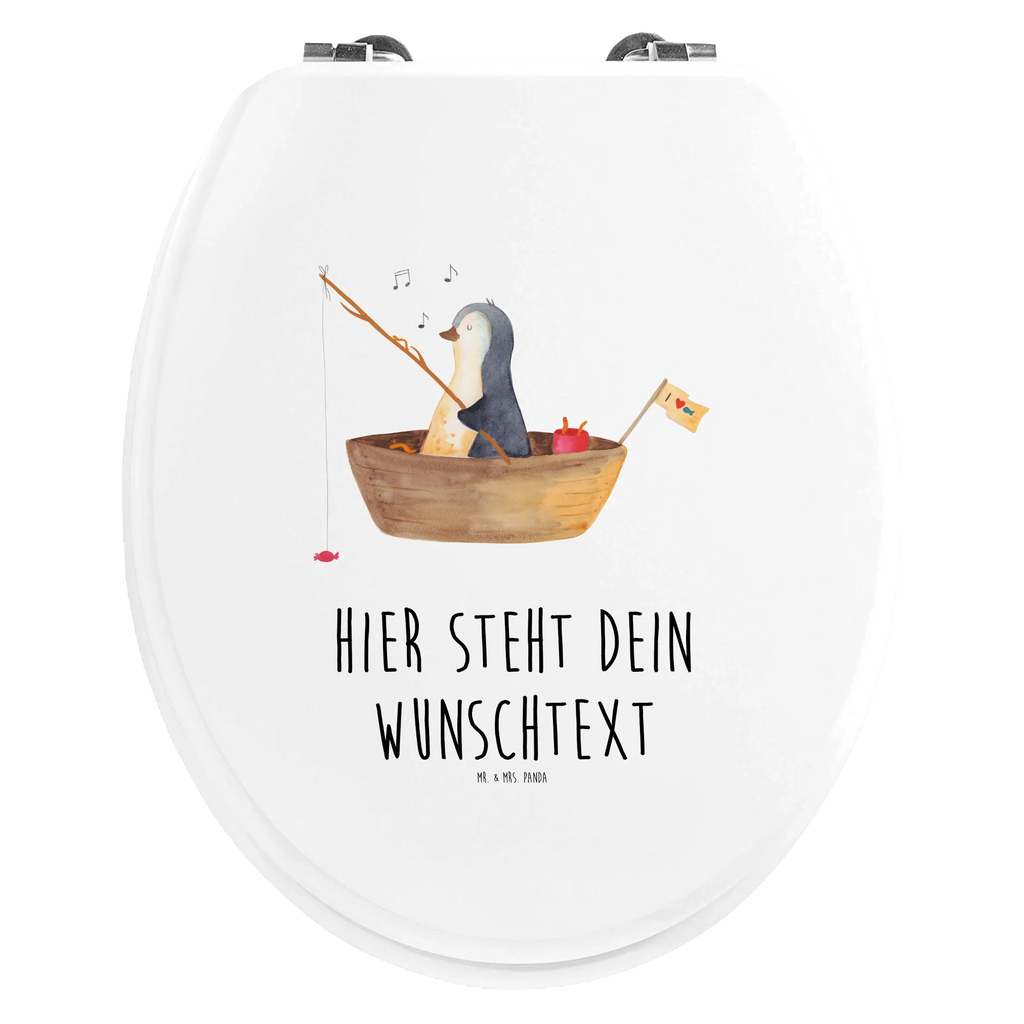 Personalisierter WC Sitz Motiv Pinguin Angelboot Personalisierte Klobrille, Personalisierter Klodeckel, Personalisierter Toilettendeckel, Personalisierter WC-Sitz, Toilettendeckel mit Namen, WC Sitz mit Namen, Pinguin, Pinguine, Angeln, Boot, Angelboot, Lebenslust, Leben, genießen, Motivation, Neustart, Neuanfang, Trennung, Scheidung, Geschenkidee Liebeskummer