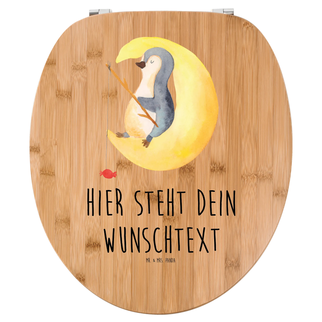 Personalisierter WC Sitz Motiv Pinguin Mond Personalisierte Klobrille, Personalisierter Klodeckel, Personalisierter Toilettendeckel, Personalisierter WC-Sitz, Toilettendeckel mit Namen, WC Sitz mit Namen, Pinguin, Pinguine, Spruch, schlafen, Nachtruhe, Einschlafen, Schlafzimmer, Schlafstörungen, Gästezimmer