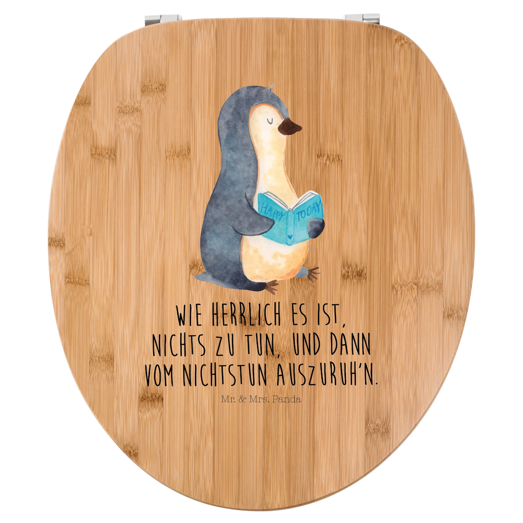 Personalisierter WC Sitz Motiv Pinguin Buch Personalisierte Klobrille, Personalisierter Klodeckel, Personalisierter Toilettendeckel, Personalisierter WC-Sitz, Toilettendeckel mit Namen, WC Sitz mit Namen, Pinguin, Pinguine, Buch, Lesen, Bücherwurm, Nichtstun, Faulenzen, Ferien, Urlaub, Freizeit